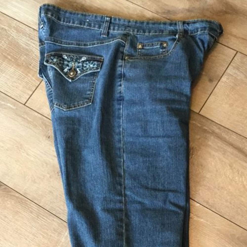 COS Cropped Jeans with embroidery, size 10